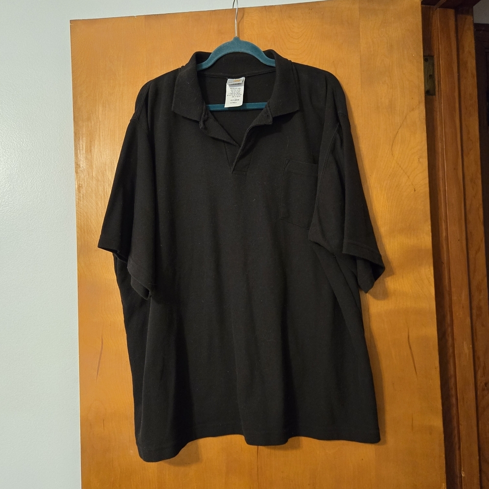 Carhartt Black Short Sleeve Polo Shirt Size 2XL